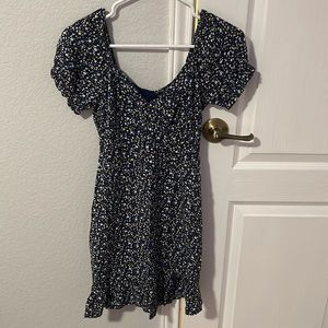 Hollister navy blue floral dress size small